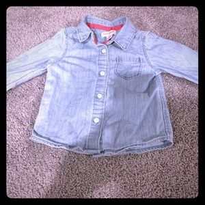 Baby Girl Denim Button Down